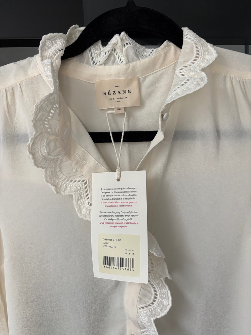 Sezane Chlo Ruffle Blouse - Picture 3 of 5